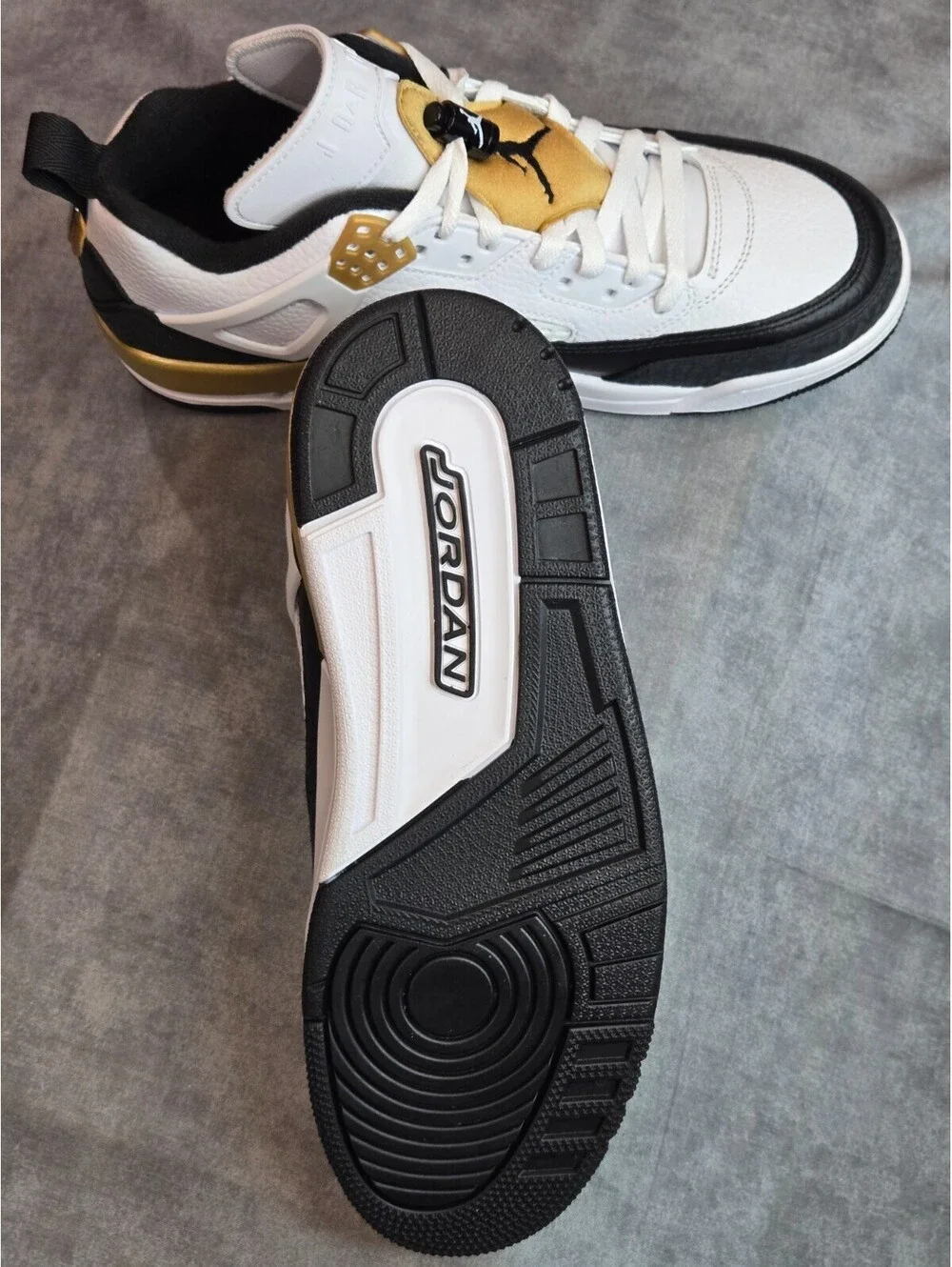 Air Jordan Spizike Low - White / Black / Metallic Gold (FQ1759-108) Men's 8.5